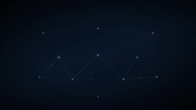 Football Tactical Network Analytics Background Seamless Loop 4K