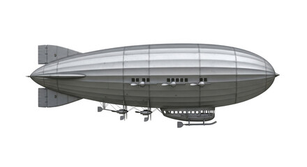 Obraz premium Gray vintage zeppelin flying