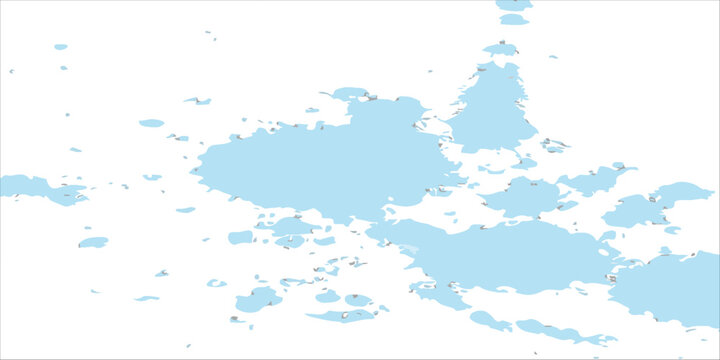 Aerial View Of Blue Islands And Archipelago Map Style Abstract Water Landscape
