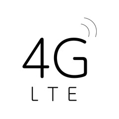 4G LTE Mobile Communication Icon   4G LTE通信アイコン モバイルネットワーク © balloon