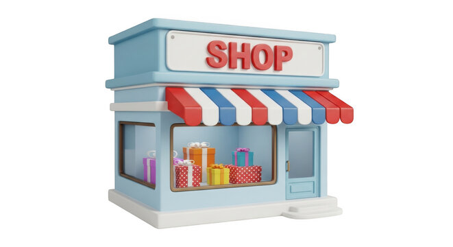 Sale shop storefront illustration