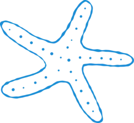 Minimalist starfish sea life outline doodle hand drawn © Small Smiles_dimple