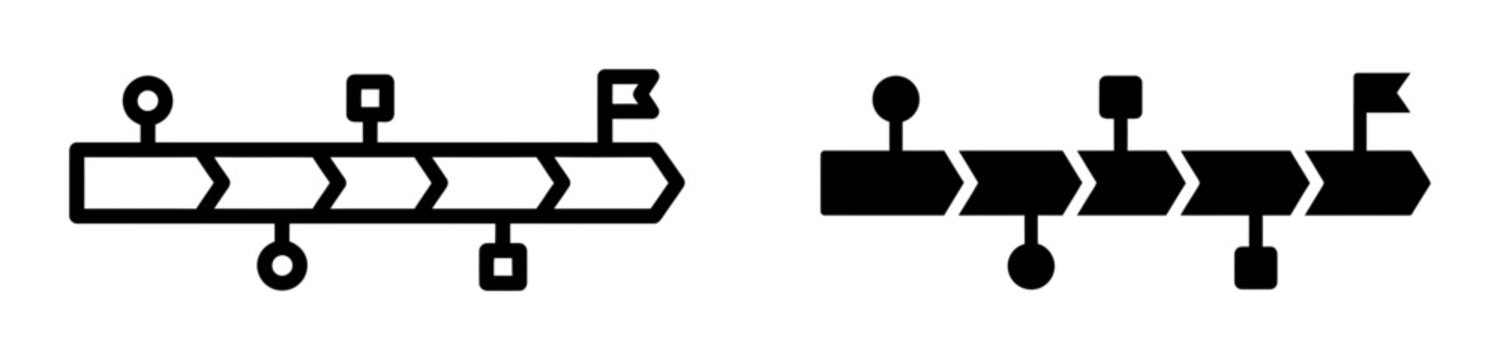 Black and white flowchart, diagram connectors, vector shapes, flowchart symbols