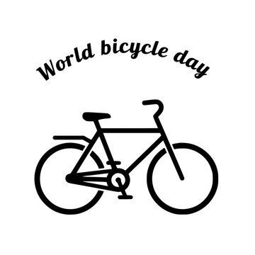 World Bicycle Day vector illustration with bicycle