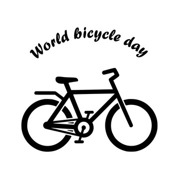 World Bicycle Day vector illustration, bike icon