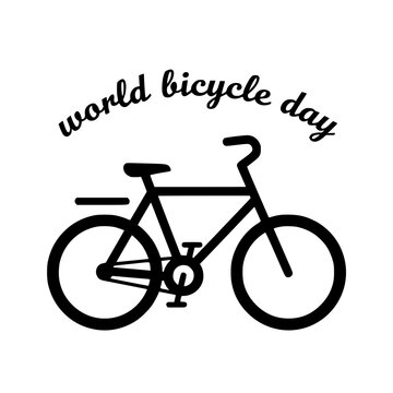 World Bicycle Day vector illustration with bicycle