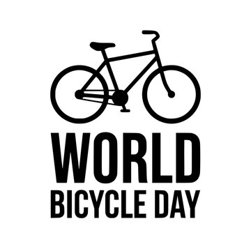 World Bicycle Day vector illustration with bike