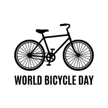 World Bicycle Day vector illustration with bicycle