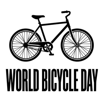 World Bicycle Day vector illustration with bicycle