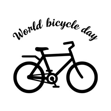 World Bicycle Day vector illustration, bike icon