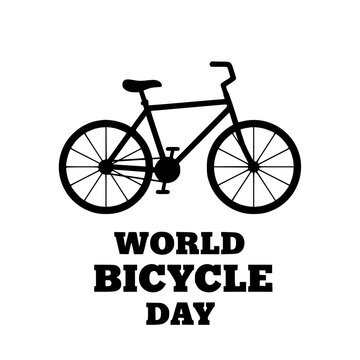 World Bicycle Day vector illustration with bike