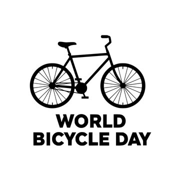 World Bicycle Day vector illustration with bicycle