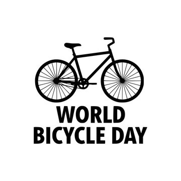World Bicycle Day vector illustration with bike