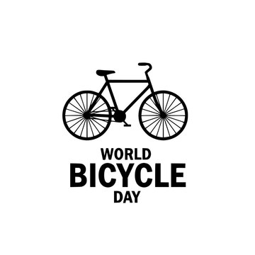 World Bicycle Day vector illustration with bicycle