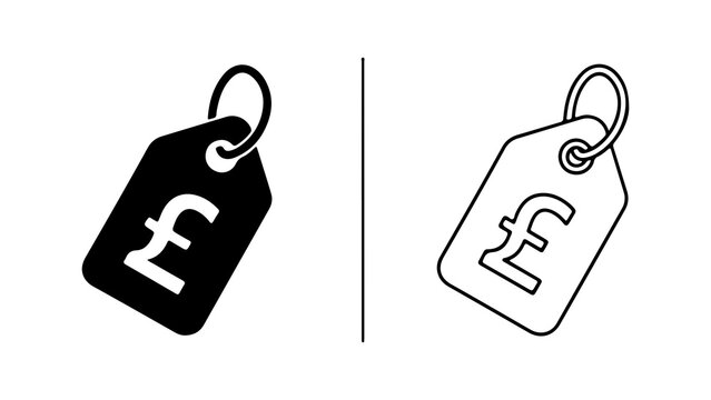 British Pound Sterling Price Tag Icons