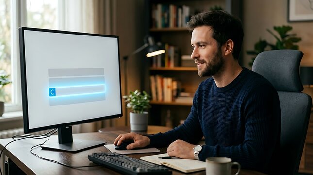 person selecting answer digital quiz survey concept  
