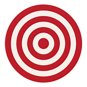 Red Bullseye Target Icon With Concentric Circles Isolated Graphic Element