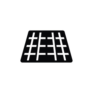 Grid pattern on a flat surface with perpendicular lines against a white background