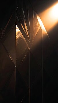 Light Shining Through Dark Geometric Shapes.