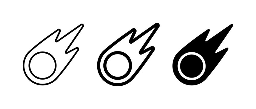 Meteor Icons, Comet Symbols, Space Objects, Celestial Bodies, Falling Stars, Astronomy Graphics