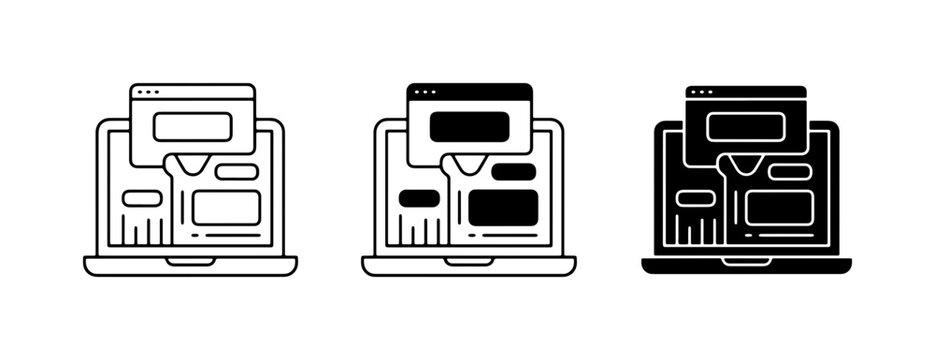 Website Wireframe Mockup, UI Design Elements, Web Development Layouts, Digital Interface Concepts