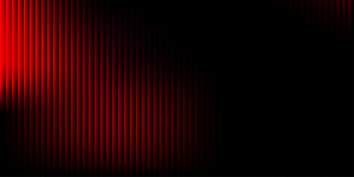 Red glowing vertical stripes background with dynamic light effects creates high contrast dramatic scene for presentation slides or digital wallpapers through abstract geometric pattern design.