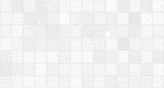 Collection of various technical grid line patterns and schematic texture designs with technical schematic geometric abstract background minimalist monochrome structure blueprint drafting