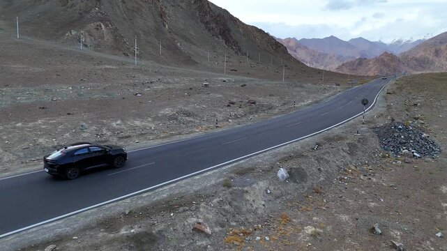 Magnetic Hill Ladakh 4K Drone View | Amazing Himalayan Roads & Gravity Defying Landscape