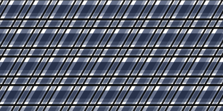 Seamless blue and grey plain tartan pattern background checkered fabric texture  wallpaper vector.