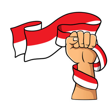 independence Day red and white indonesian flag