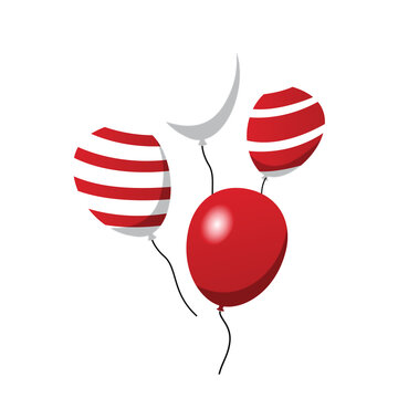 indonesia independence day red and white balloon 