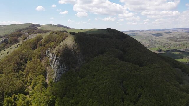 Aerial view of Balkan Mountains near village of Zasele, Bulgaria
