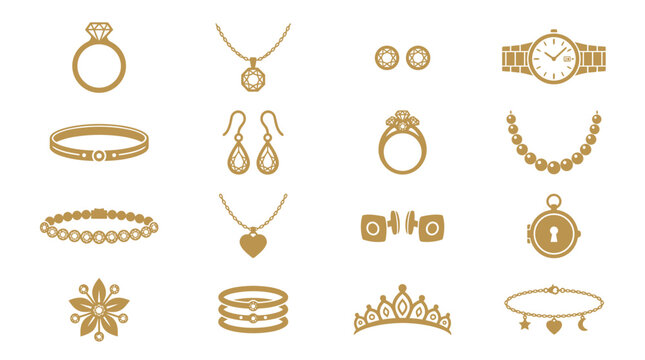 Golden Jewelry Accessories for Women.