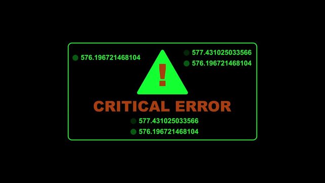 Critical error sign, high priority computer bug visualization. software crash alert with warning icon. Ideal for error alert, critical notification, system warning, safety message, and danger indicate