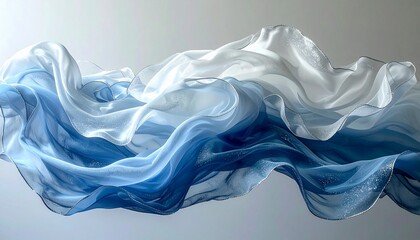 Obraz premium blue smoke on white background