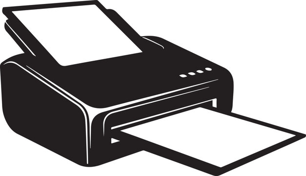 Printer, black, vector, office equipment, printing machine