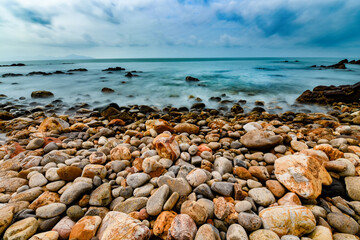 Seaside reef and waves © DFENG