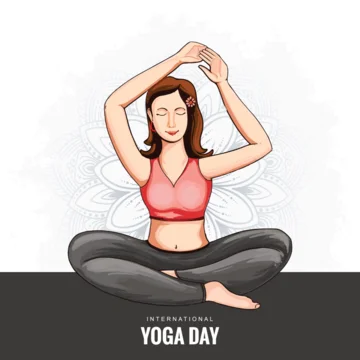Happy international yoga day beautiful card design