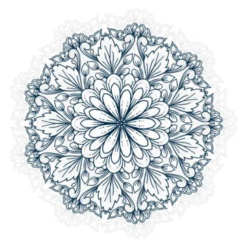 Decorative artistick mandala on white background