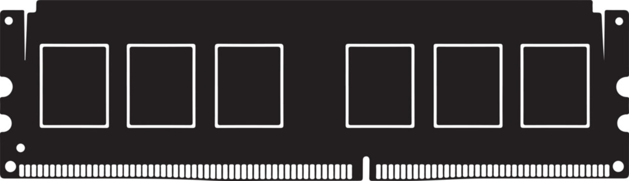 Computer RAM module, memory chip, electronic component, black
