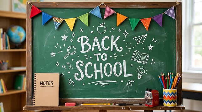 Chalkboard Back To School Classroom Education Concept Design