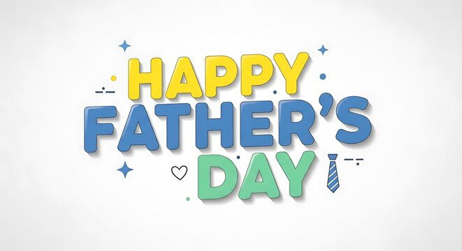 Happy fathers day typography illustration celebration appreciation