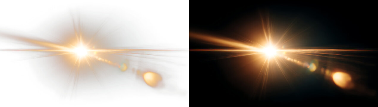 Radiant golden illumination with sparkling light effect PNG