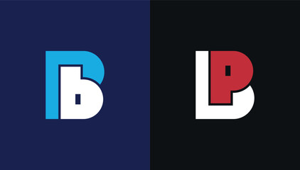 connected bp pb double b letter logo vector design © Vikas