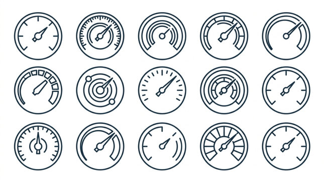 Collection of Various Vehicle Dashboard Gauges