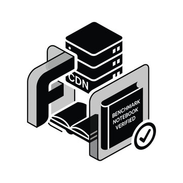 benchmark verified cdn server performance check flat design vector illustration