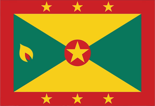National flag of grenada official graphic design with national, caribbean
