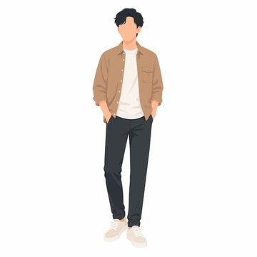 Indonesian Man Flat Illustration