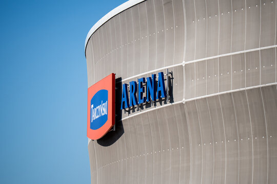 Tarczynski Arena stadium. Modern multi-purpose sports and entertainment venue. Tarczyński Arena, home stadium of Śląsk Wrocław football team on May 27, 2026 in Wroclaw, Poland.