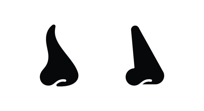 Two pig noses in black silhouette against a white background silhouette nose swine snout animal